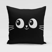 Peek-a-Cat Black Cushion – Quirky & Cute